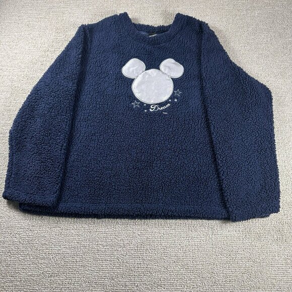 Disney Dream Sherpa Crewneck Sweatshirt Blue Women’s Size 3X - Picture 1 of 6